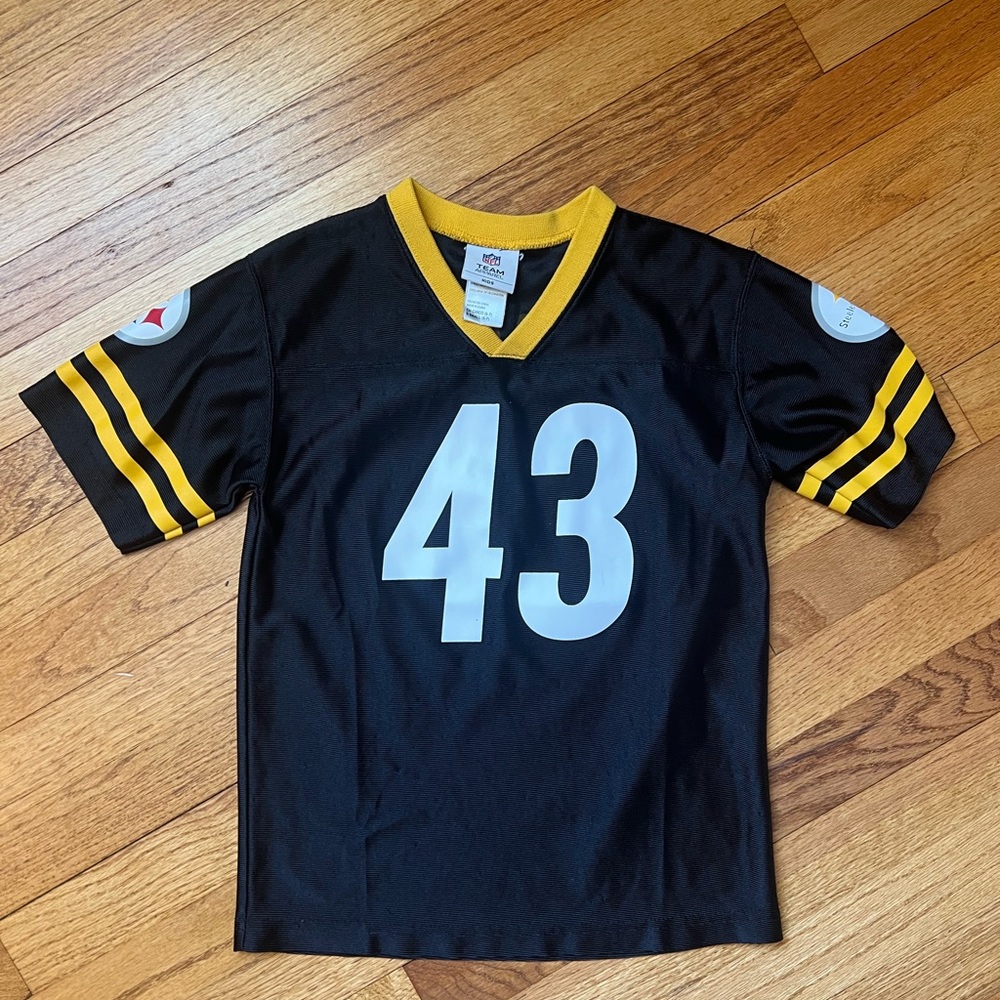 NFL Team Apparel, Steelers Polamalu jersey, kids size 6/7 - Picture 1 of 4